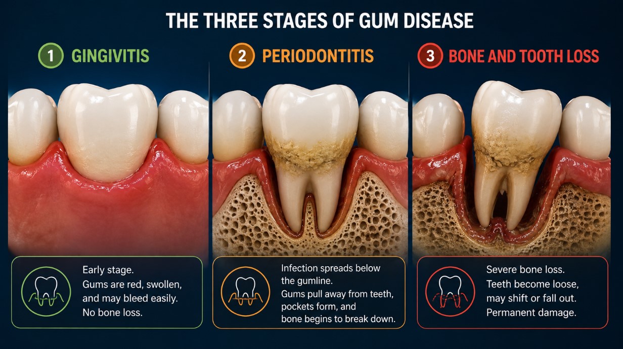 stages of gum disease